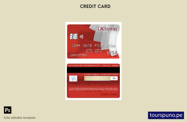 listo para imprimir plantilla de tarjeta clásica de visa bancaria de EE. UU. Geo
